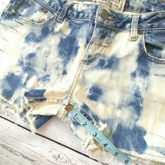 American Rag Upcycled Reverse Tie Dye sz 9 Shorts - Picture 10 of 10